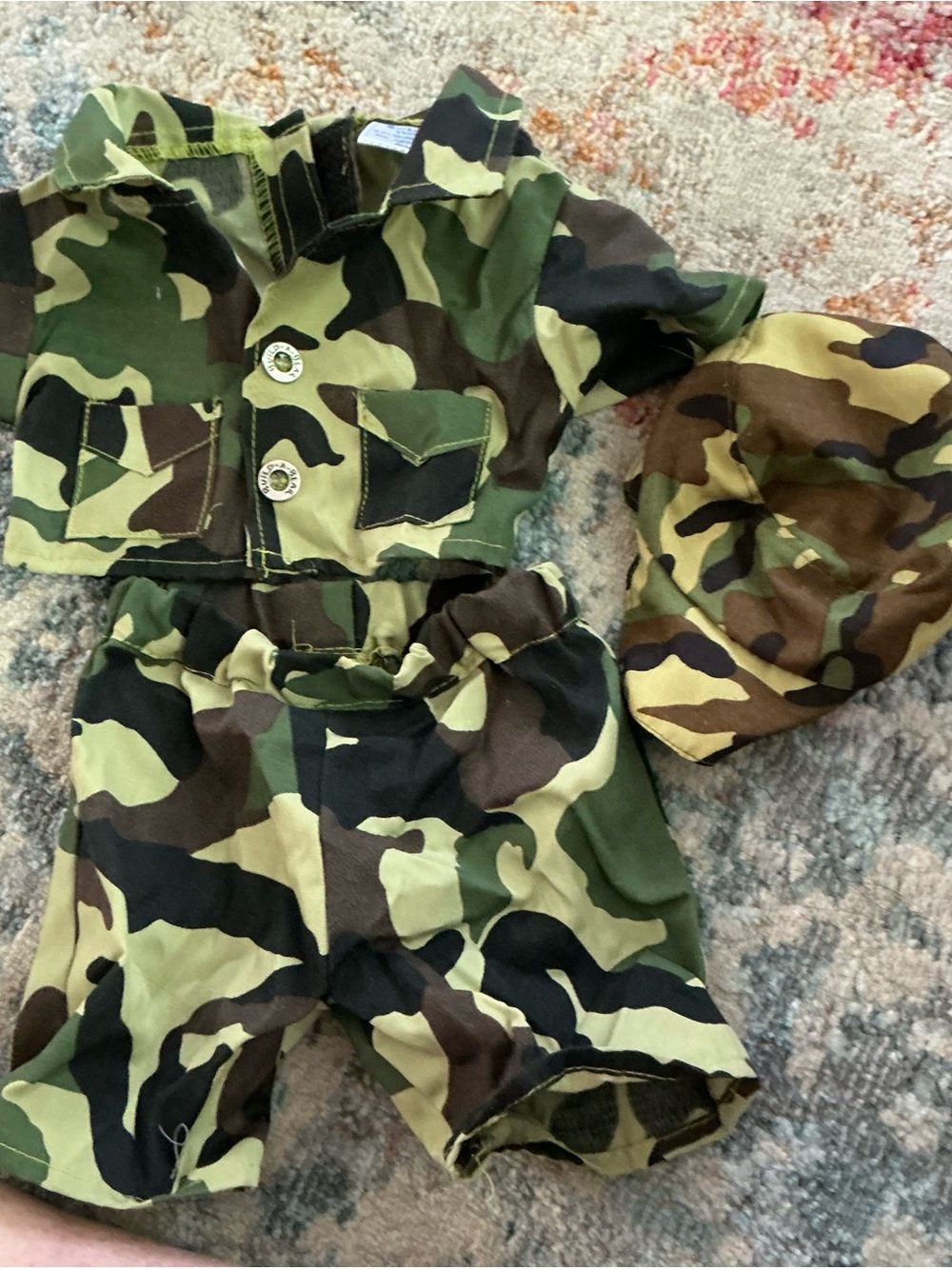 Build-A-Bear Green & Brown Camo 3-Piece Outfit
